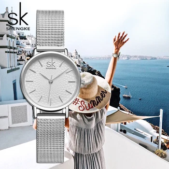 

Shengke 2019 Luxury Famous Brand Fashion Watch Women Watches SK Rose Gold Ladies Watch Women's Watches saat relogio feminino
