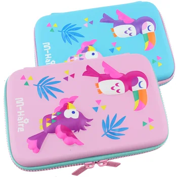 

Kawaii big pencil case supplies girl for school office cartoon coarse zipper pen box cute the magpies back to school stationery