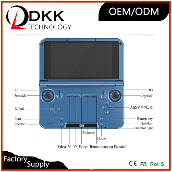 Новое обновление Win 10 Системы Ручной игровой консоли 5.5 дюймов 4 ядра игр ПК с процессором Intel Atom X7 z8700 4 г 64 ГБ Сенсорный экран