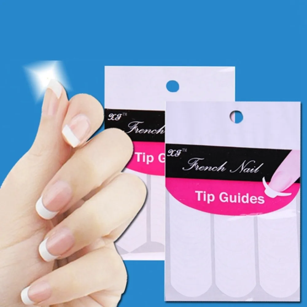 

Hot Sale 48 Pieces/Sheet Manicure Tips Decor Nail Art Form Guide Stickers Striping Tape Smiling Decals Beauty Nail Tools Decals