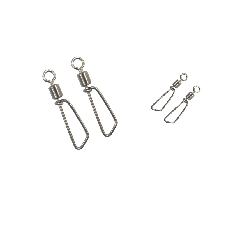 10PCS Rolling Swivel With T-shape snap Fishing High Quality Connector Pin Bearing Fishing Tackle Accessories jooyoo