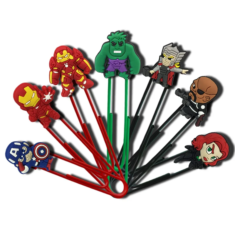 

8Pcs/Set Marvel's The Avengers Cartoon Bookmark Hulk Paper Clip Book Markers School Supplies DIY Decoration For Kids Gifts