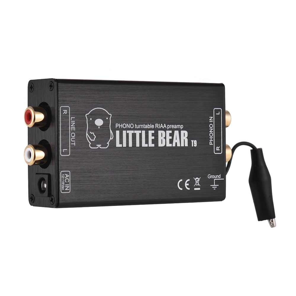 

Mini MM Phono Preamp Preamplifier with RCA Input & Output Interfaces Aluminum Alloy
