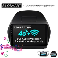 SINOSMART 2.5D ips/QLED экран 1 г/2 г gps навигационный плеер для hyundai Tucson IX35 2009-, 32EQ DSP, 4 г опционально