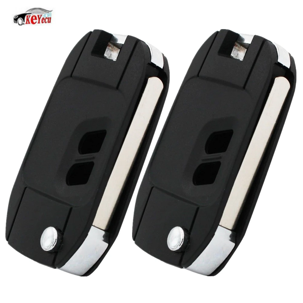 

KEYECU 2 Pcs/lot Replacement 2 Button Modified Folding Remote Flip Key Shell Case for Subaru Legacy Forester Outback Impreza