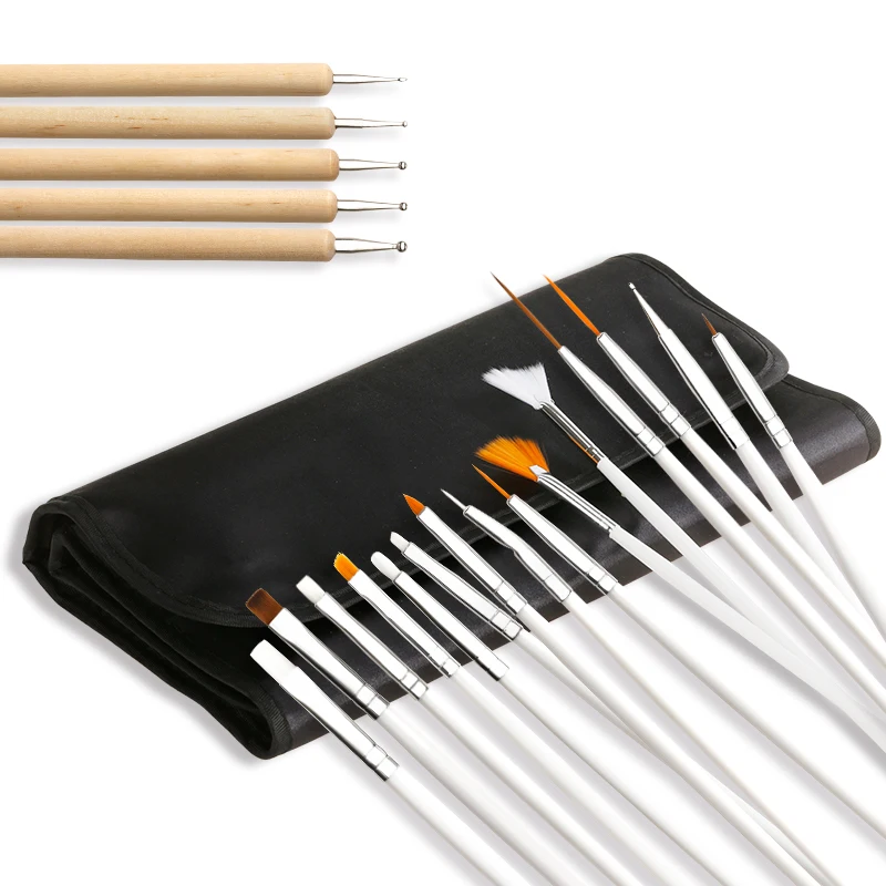 Aliexpress.com : Buy Modelones 20Pcs/Set Nail Art Brushes Tools Nail Manicure Dotting Painting ...