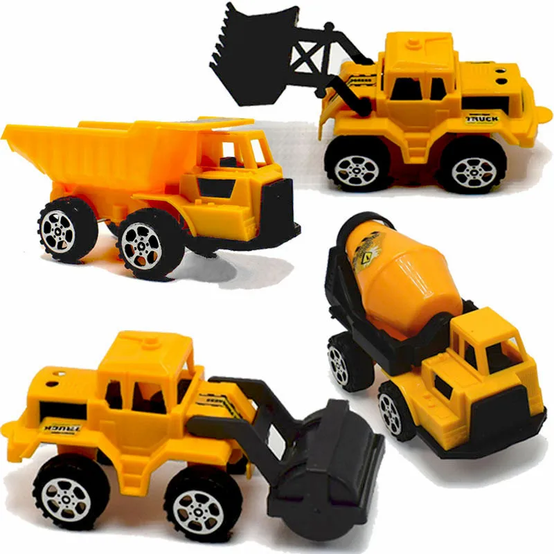 

4pcs/lot Engineering Truck Building Blocks Set Toy Car City Construction Enlighten Education Assembly Toys Excavator Kids Gift
