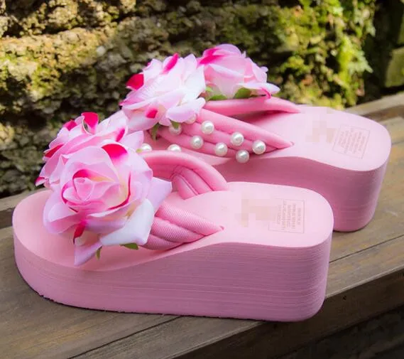 rose pink wedges