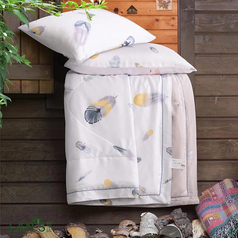 Super Soft Summer Quilts 2016 High Quality Feather Printed Blankets