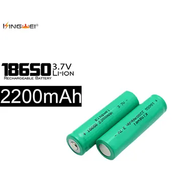 

Brand KingWei Green 10 Pcs 18650 3.7V 2200mah Lithium Rechargeable Li-ion Battery for LED Flashlight Headlight Toys Cameras