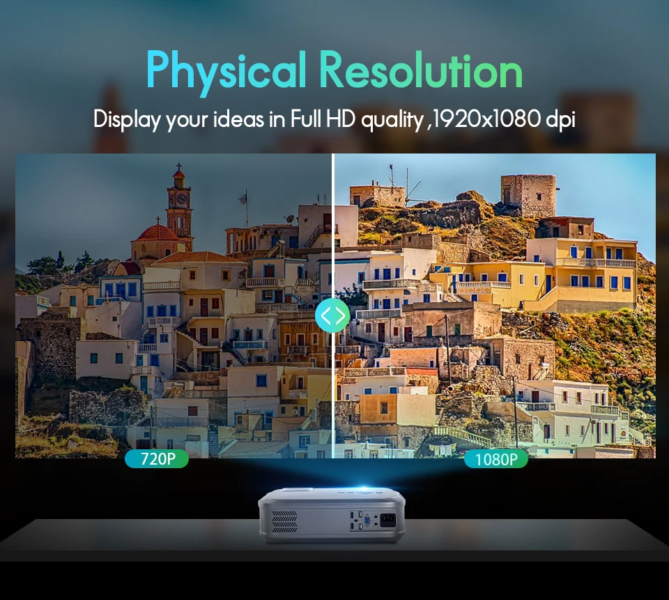 samsung projector WZATCO T58 LED Projector Native 1080P 4K Online Video Android 10.0 Wifi MINI Proyector Smart Multi-Screen Beamer Home Theater projector tv