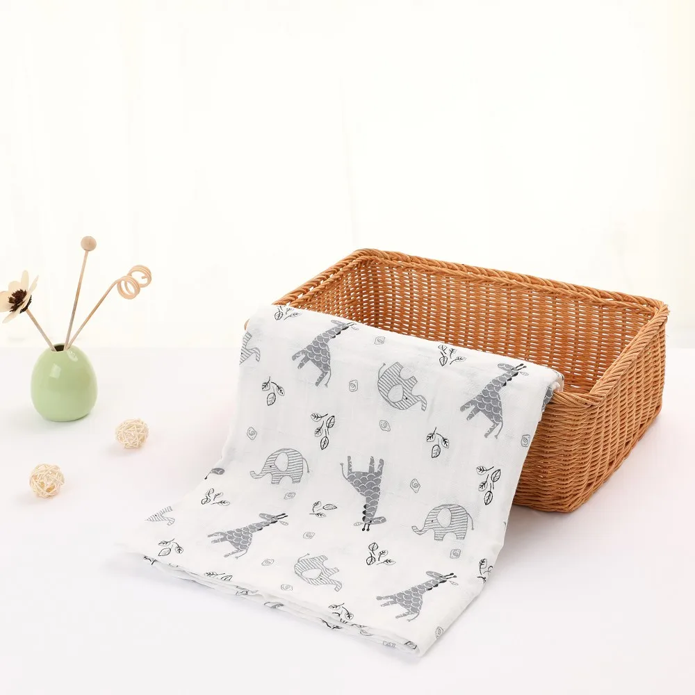 Муслиновые пеленальные одеяла, органический хлопок, пеленки для мальчиков и девочек, мягкое Пеленальное Одеяло для сна для новорожденных - Цвет: SMA0020