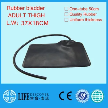 

Black Rubber blood pressure cuff bladder for adult thigh size 37*18cm with 50cm length