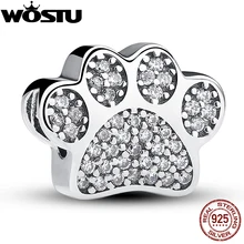 Venta caliente real 925 impresiones de la pata del encanto fit pandora original pulsera brazalete auténtico regalo de la joyería