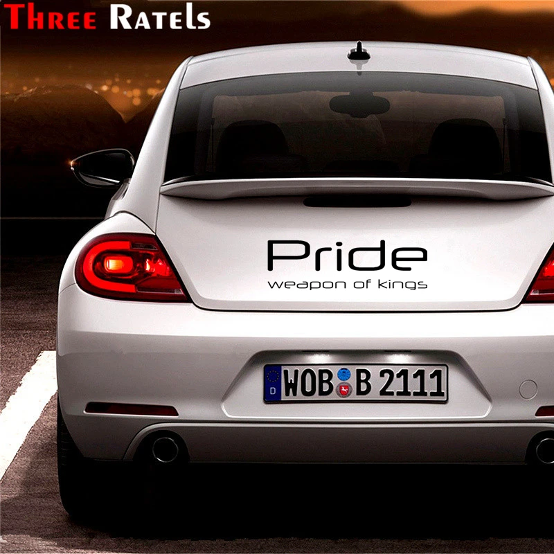 Three Ratels TZ 1015 11*30см 1 4шт прикольные виниловые наклейки на авто Pride weapon of kings машину