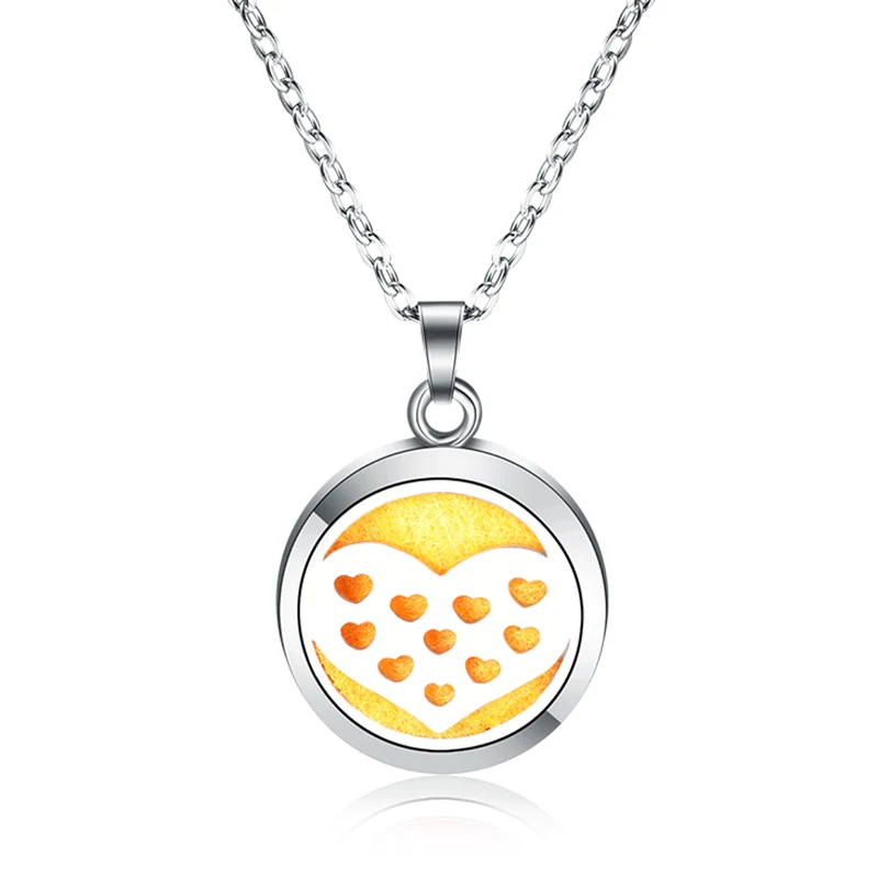 

Aroma Diffuser Locket LOVE Pendant Stainless Steel Magnetic Necklace Perfume Essential Oil Diffuser Aromatherapy Locket Jewelry