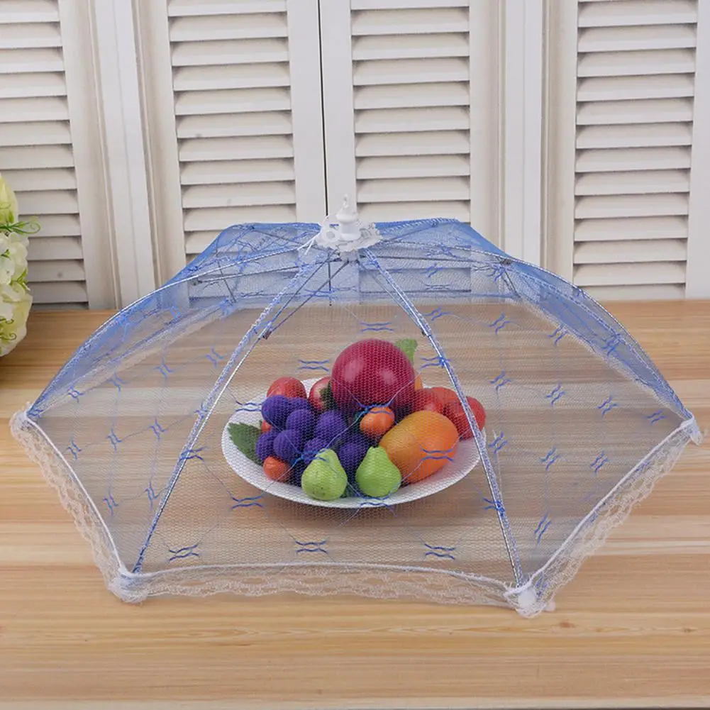 

New Kitchen Tool Folding Hexagon Lace Mesh Umbrella Food Net Cover Anti Fly Bug Dust Protector Food Dish Cover Kitchenware