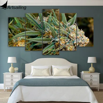 

5 piece canvas art HD print plantes poster weeds picture paintings for living room wall free shipping UP-2064C