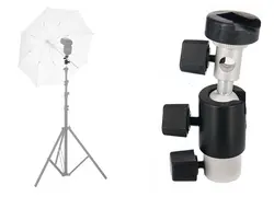 360 градусов металлические поворотные флэш-зонтик стенд кронштейн держатель 1/4 "и 3/8" для Осветительные стойки штатив