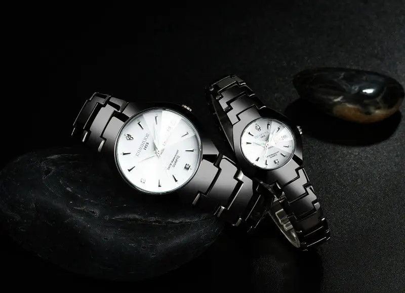 Брендовые роскошные часы для влюбленных, кварцевые часы с календарем для женщин и мужчин, наручные часы для пары, подарок на день Святого Валентина, Relojes Hombre KINGNUOS