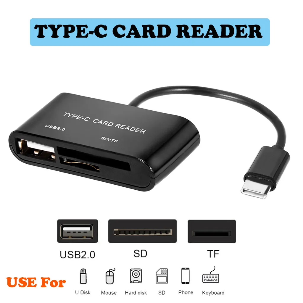 

2019 New 2in1 Type-C USB2.0 Charger Quality Adapter For Smart Phone Computer Splitter Hub multifunction adapter accessory hot