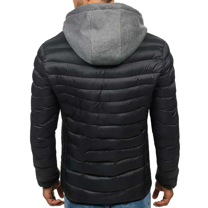 Zogaa, зимняя мужская куртка, пальто с капюшоном, повседневные мужские куртки на молнии, парка, теплая одежда для мужчин, уличная одежда для мужчин