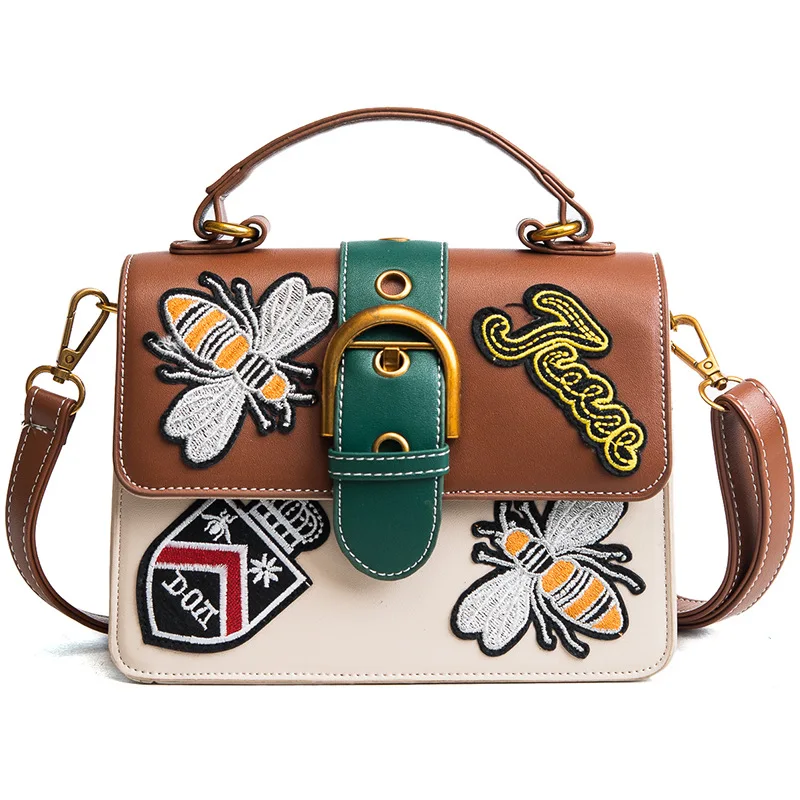 

Bemoreal Small bee flap handbag for women shoulder bag famous brand high quality Embroidery crossbody bags fashion messenger bag