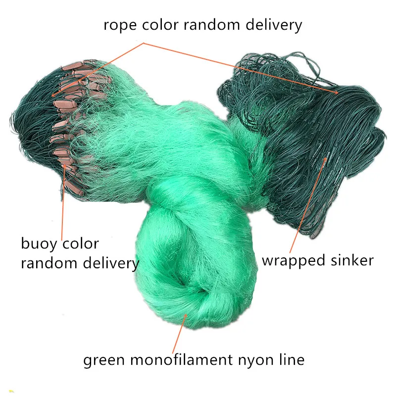 Глубина 3,0 м 3 слоя рыболовная сеть длина 100 м рыболовная сеть монофиламентная Нейлоновая Сетка открытый инструмент rede pesca завернутый грузило 6 размеров