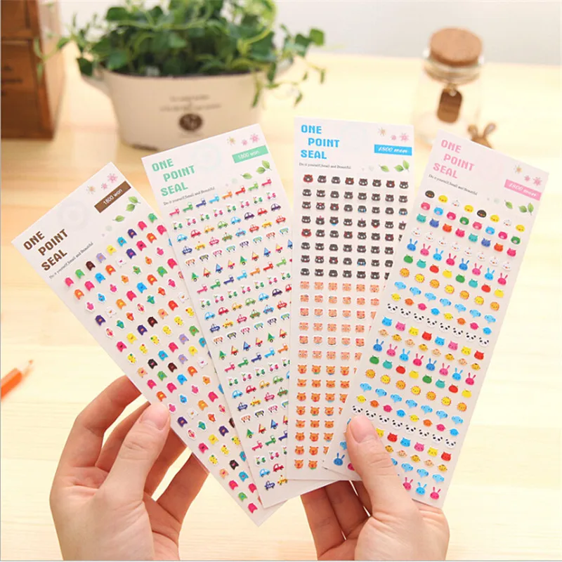 

Mini Animal Pattern Kids Sticker Children Cartoon Decoration DIY Diary Scrapbooking Stickers Stationery School Supplies