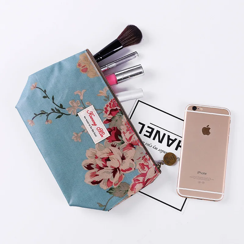 Корейский стиль, косметичка на молнии, косметички, цветочный клатч, сумка для девушек, Женская креативная сумка Переносной органайзер для предметов