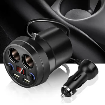

3.1A Car Charger Fast Charging Cigarette Lighter Adapter Splitter Extender with 2 Dual USB Auto Universal Car Styling
