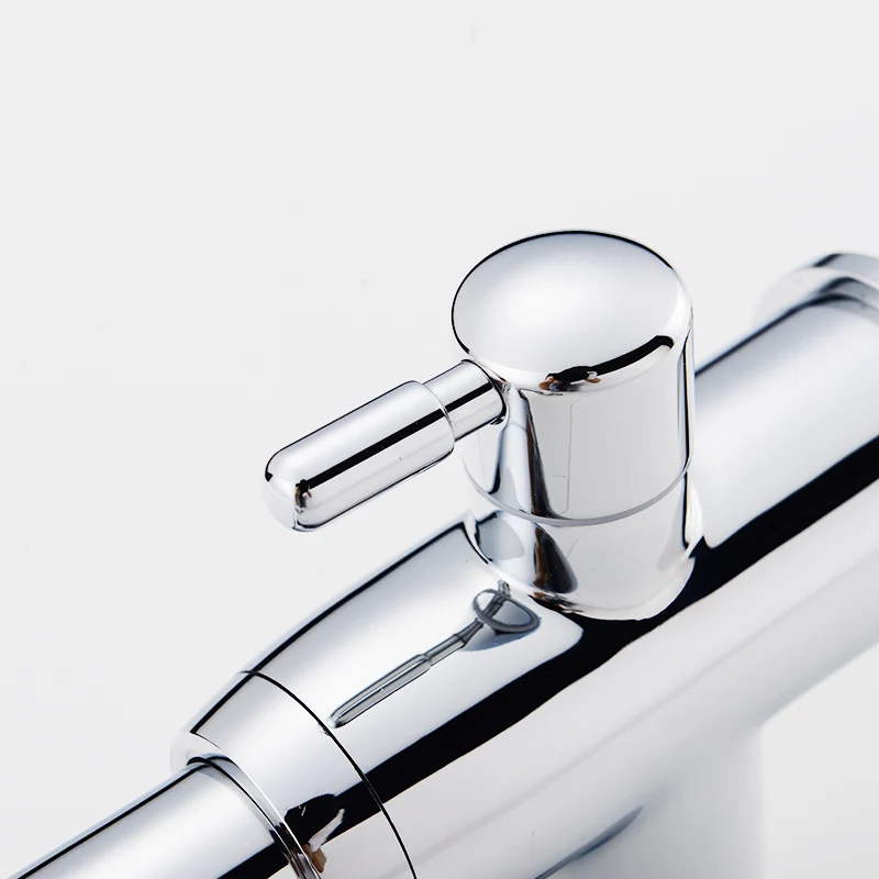 Fapully Chrome Polished Kitchen Faucet 3 Way Brass Dual Handles Kitchen Tap Water Cold and Hot Water Faucets Mixer 572-33C Fapully Chrome Polished Kitchen Faucet 3 Way Brass Dual Handles Kitchen Tap Water Cold and Hot Water Faucets Mixer 572-33C