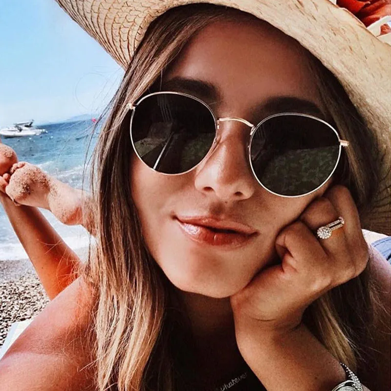 

ZUCZUG Classic Retro Oval Sunglasses Women Brand Designer Round Small Frame Steampunk Sun Glasses Female Oculos De Sol Gafas
