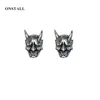 Boucles d'oreilles avec clous et tête de mort pour homme, design Original, tendance, punk, hip hop, argent s925, 309 ► Photo 1/6