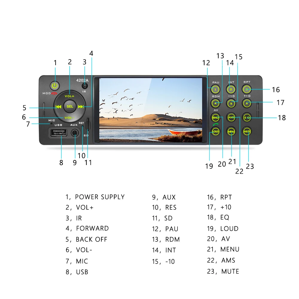 Podofo 1 din автомагнитола стерео с 4 дюймов HD цифровой Экран MP5 плеер USB TF AUX FM Bluetooth Автомобильный мультимедийный плеер