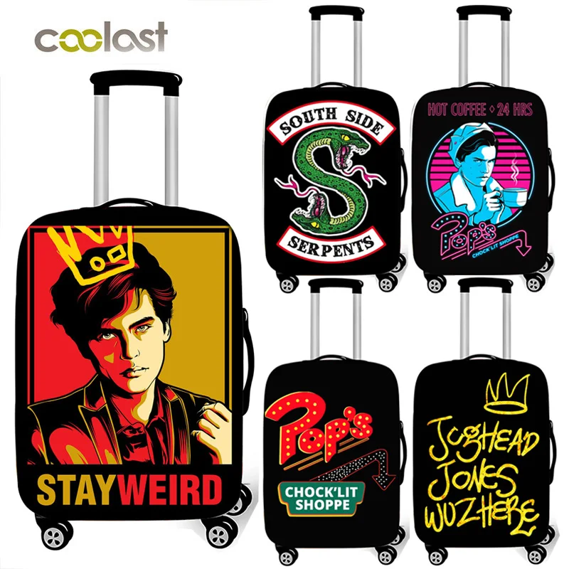 Jughead Jones Riverdale чемодан защитный чехол Stay Weird Чехлы для чемодана на колесиках эластичный Анти-пыль чемодан Крышка для 18-28 дюймов