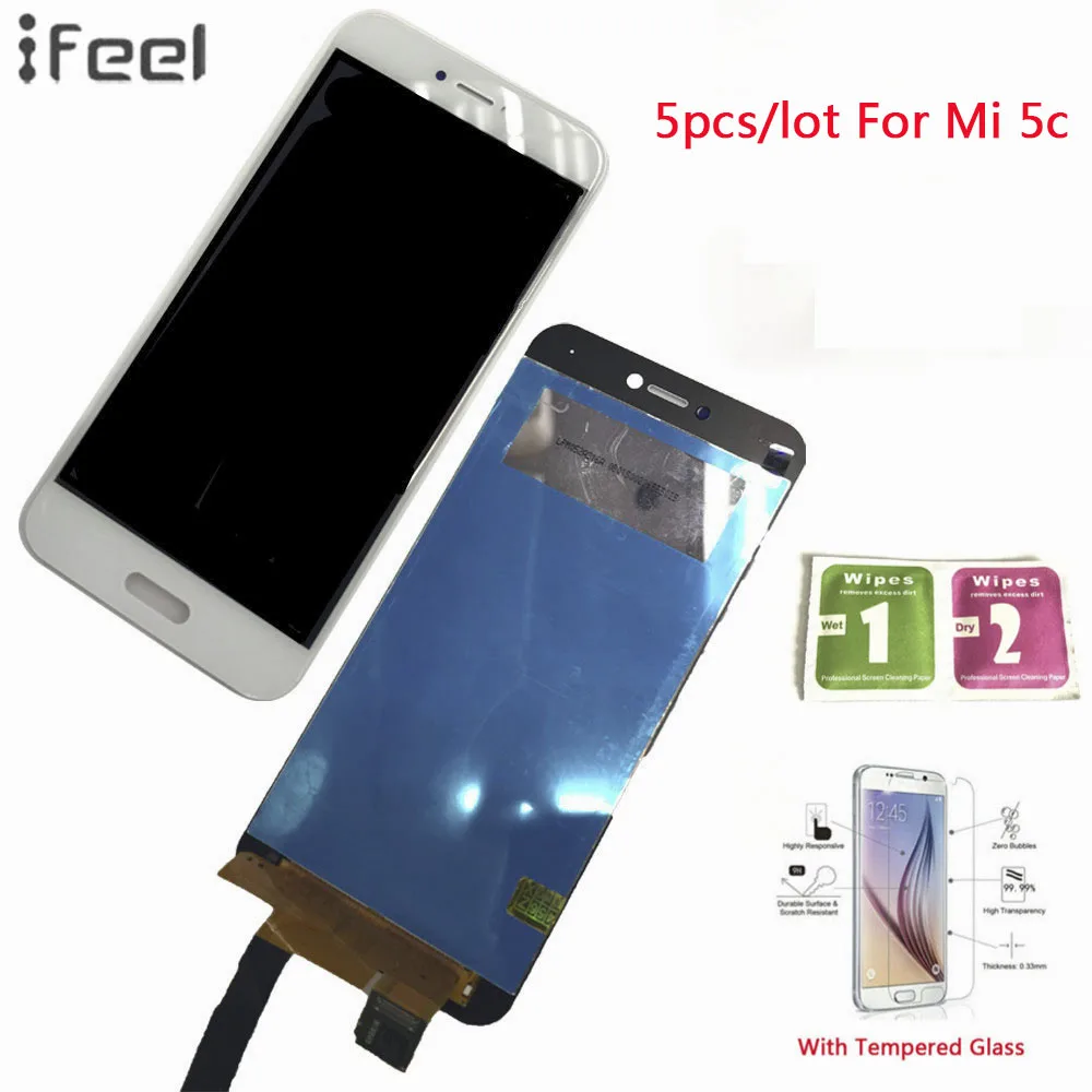 

IFEEL 5pcs/lot 100% Tested Working High Quality LCD Display Touch Screen Digitizer Replacement For Xiaomi Mi5C Mi 5C 5.15 inch