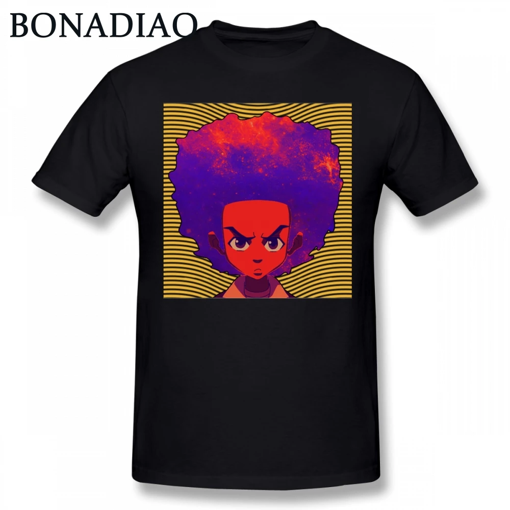 Riley Huey Freeman Boondocks T Shirt For Man 100% Cotton S-6XL USA Cartoon Graphic T-shirt |