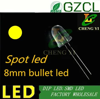 

5000pcs/Lots Good quality yellow 8mm led Bullet shape Round DIP LED 585-595nm(CE&Rosh)