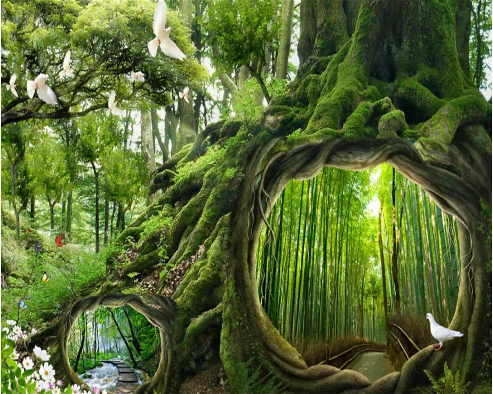 Beibehang パーソナライズされた写真の壁紙 自然の森のステッカー 子供部屋 Photo Wallpaper Custom Photo Wallpaperphoto Wallpaper Murals Aliexpress