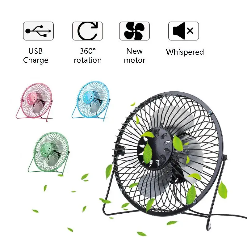 

Mini DC 5V Desk USB 3 Blades Small Cooler Cooling Fan USB Portable Fans Operation Super Mute Silent PC Laptop Notebook 4 Colors