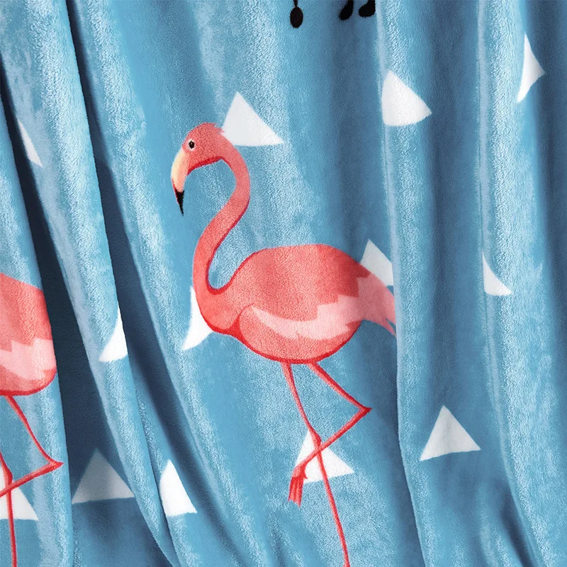 Фламинго Одеяло Синий Серый Розовый фланелевый флисовый плед диван покрывало на кровать Тонкая зимняя простыня 150*200 см Покрывало