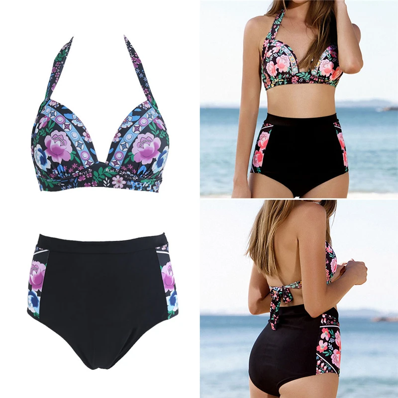 2017 New Sexy Plus Size Women's Sexy Bikini Print Push Up Bikinis Black Swimwear Beach Bikini Swimsuit plus-size-black-swimsuit : image 2017 New Sexy Plus Size Women's Sexy Bikini Print Push Up Bikinis Black Swimwear Beach Bikini Swimsuit plus-size-black-swimsuit