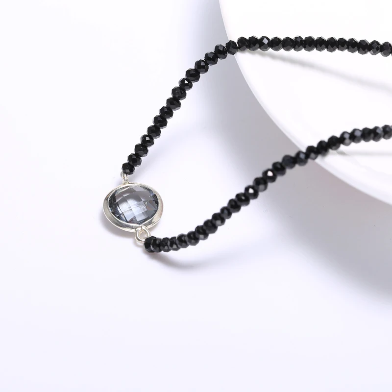 Grey Black Crystal Bracelet Best Holiday Bracelets for Girls, Summer Geometric Jewelry