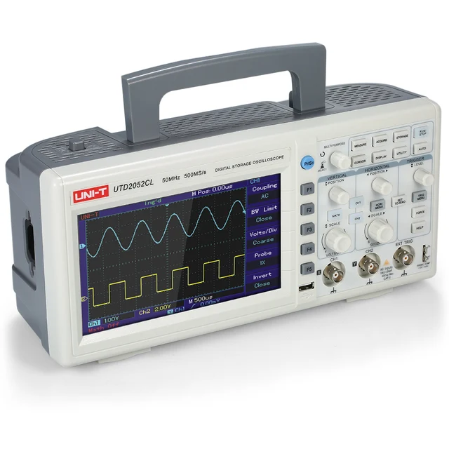 Cheap UTD2052CL Digital Storage Oscilloscope Dual-Channels 50MHz Bandwidth 500Ms/s Sample Rate USB Communication