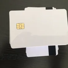 10 шт. пустая карта с чипом IC sle4442 чип-карта с магнитной полосой