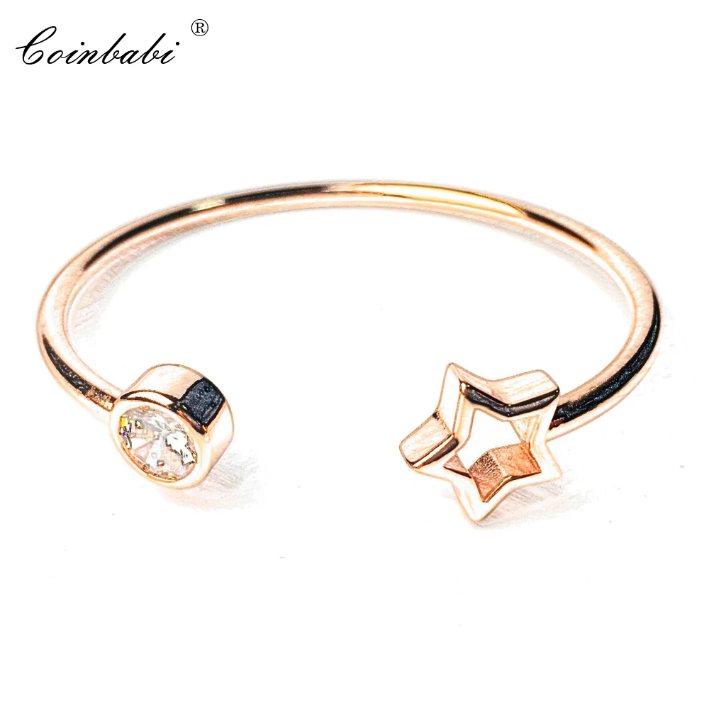 

Bracelets Bangles Rose Gold Color Star Round 925 Sterling Silver Fashion Romantic Jewelry For Women Thomas Trendy Fine Gift