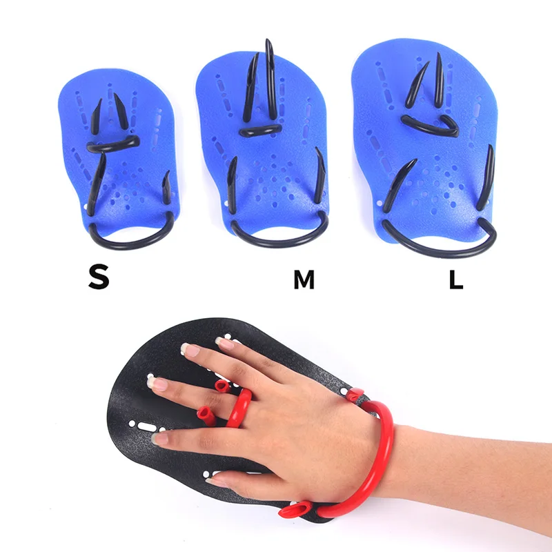 

High Professional Swimming Paddles Training Silicone Hand Gloves Padel Fins Flippers For Adults Kids Swim Gear DOG88