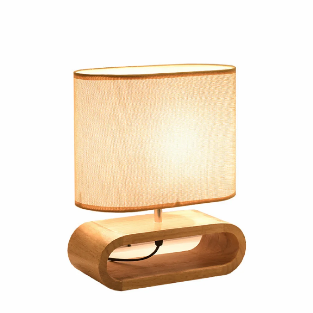 

Table Light Nordic E27 Holder Bedside Lamp Simple Modern Solid Wood Bedlamp Table Lamps for Home Bedroom Living Room Warm White