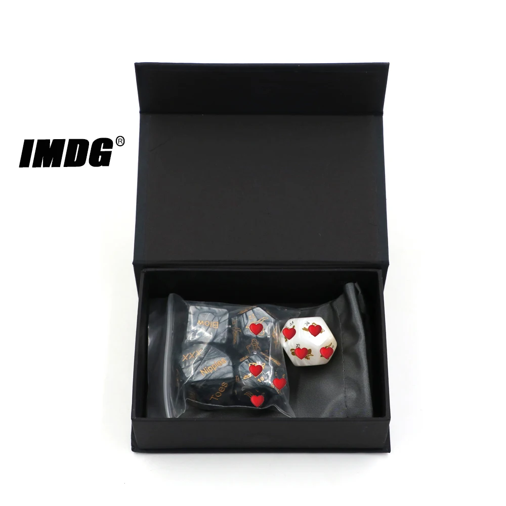 5pcs/set Sexy Dice Polyhedron Acrylic Marbled patterns Multi-faceted Posture Fun Game Dice game dice acrylic dice